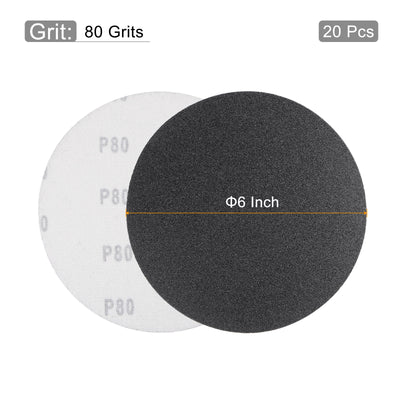 Harfington 6 Inch Sanding Disc Hook and Loop Silicon Carbide C-Weight Backing