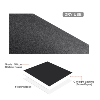 Harfington 6 Inch Sanding Disc Hook and Loop Silicon Carbide C-Weight Backing