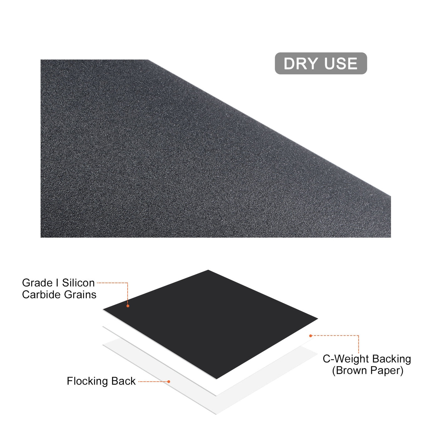 Harfington Black 6 inch Round Hook and Loop Carbide C Sanding Disc