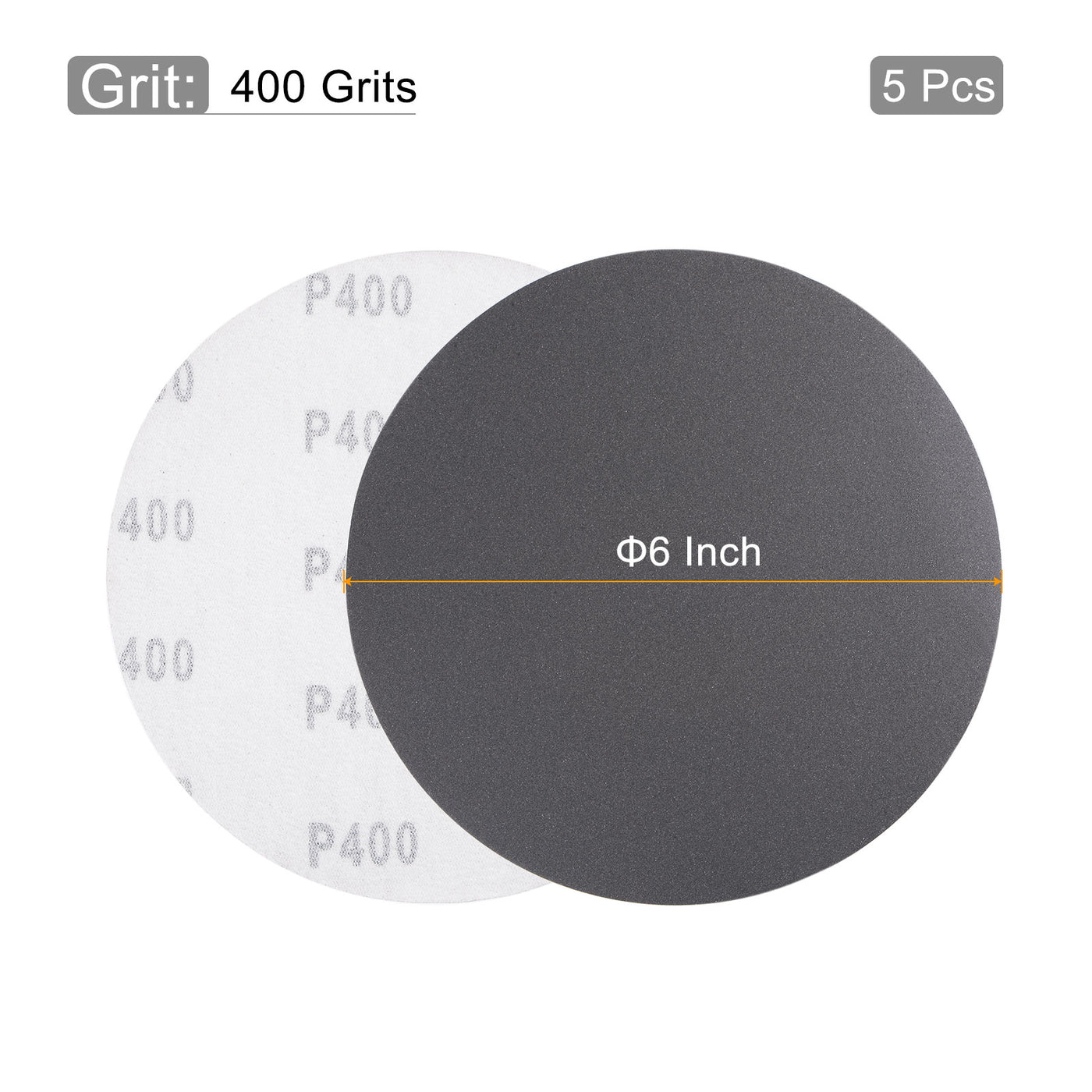 Harfington 6 inch Hook and Loop Silicon Carbide Sanding Disc