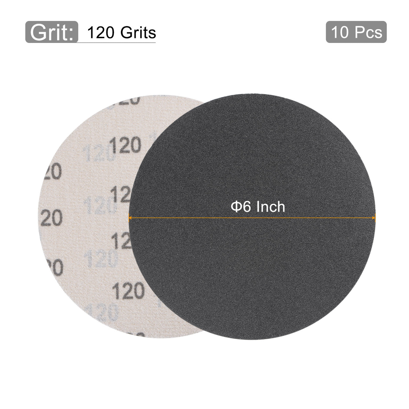 Harfington 6 inch Round Silicon Hook and Loop Wet/Dry Sanding Disc