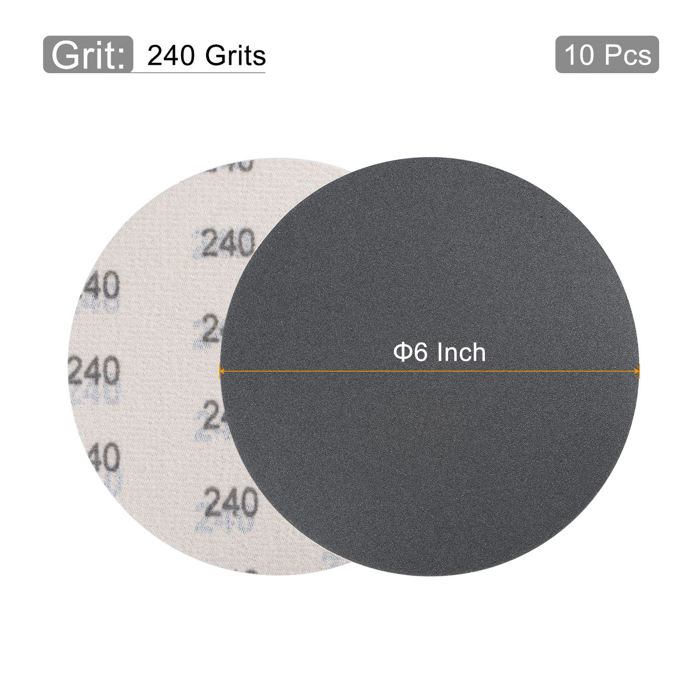 Harfington 6 inch Round Silicon Hook and Loop Wet/Dry Sanding Disc