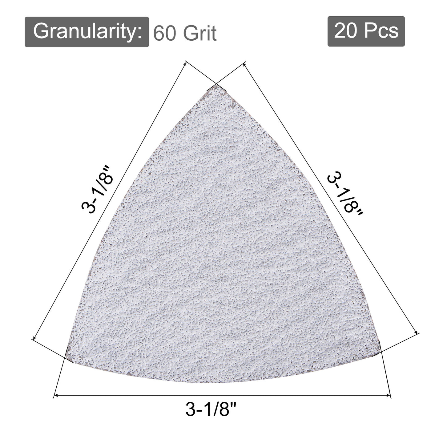 Harfington 3 inch Triangle Hook and Loop Back Sandpaper