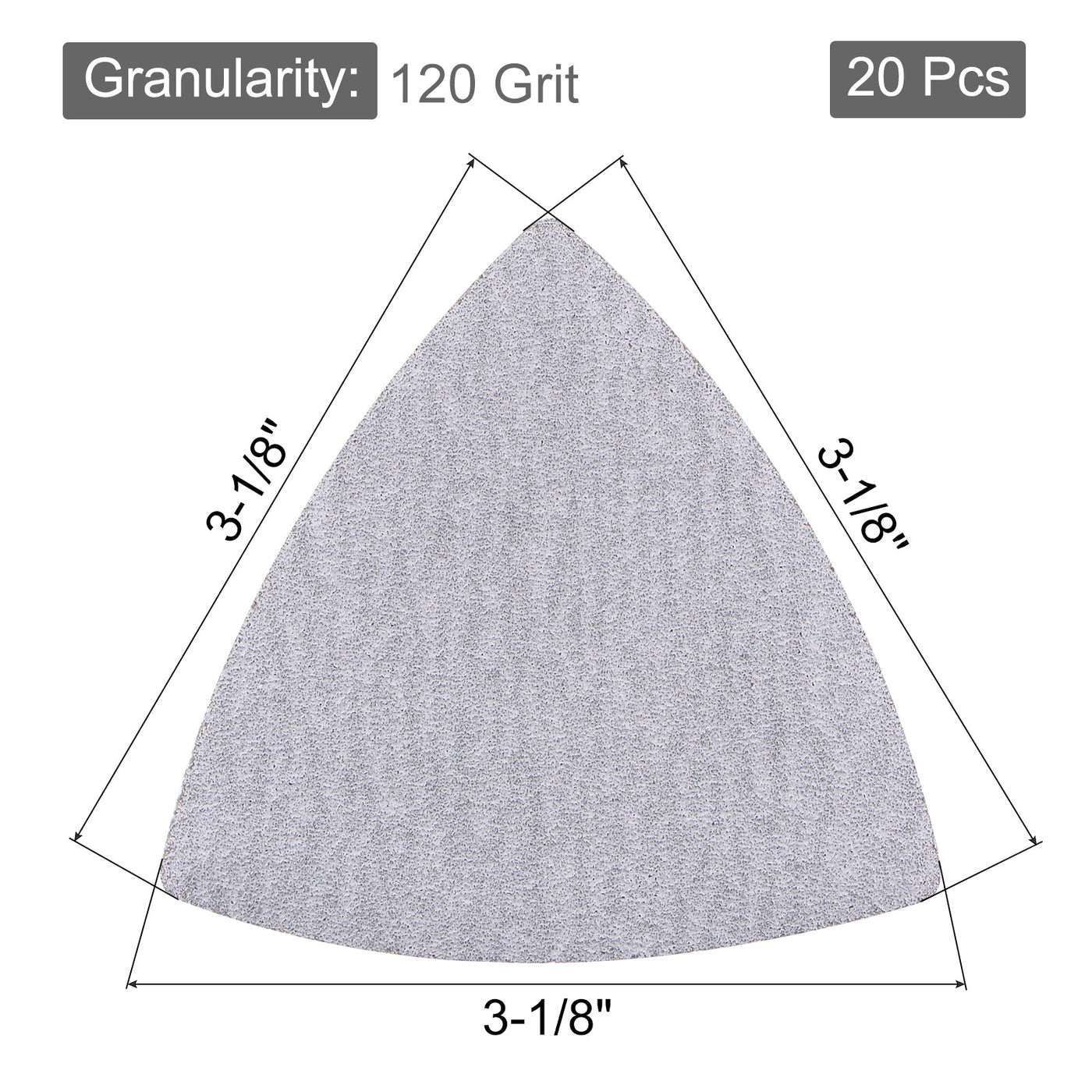 Harfington 3 inch Triangle Hook and Loop Back Sandpaper