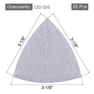 Harfington 3 inch Triangle Hook and Loop Back Sandpaper