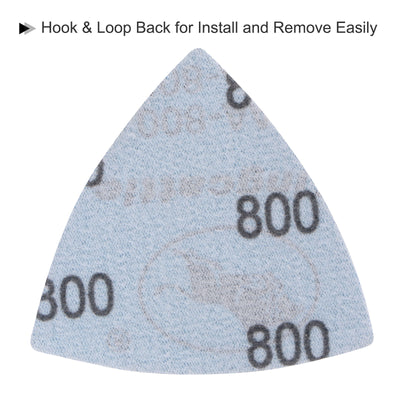 Harfington Triangle Sandpaper Pads Hook Loop Backed