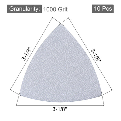 Harfington Triangle Sandpaper Pads Hook Loop Backed