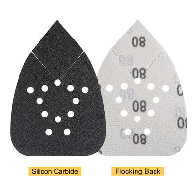 Harfington 12 holes 8 inch Hook Loop Reversible Tip Sandpapers