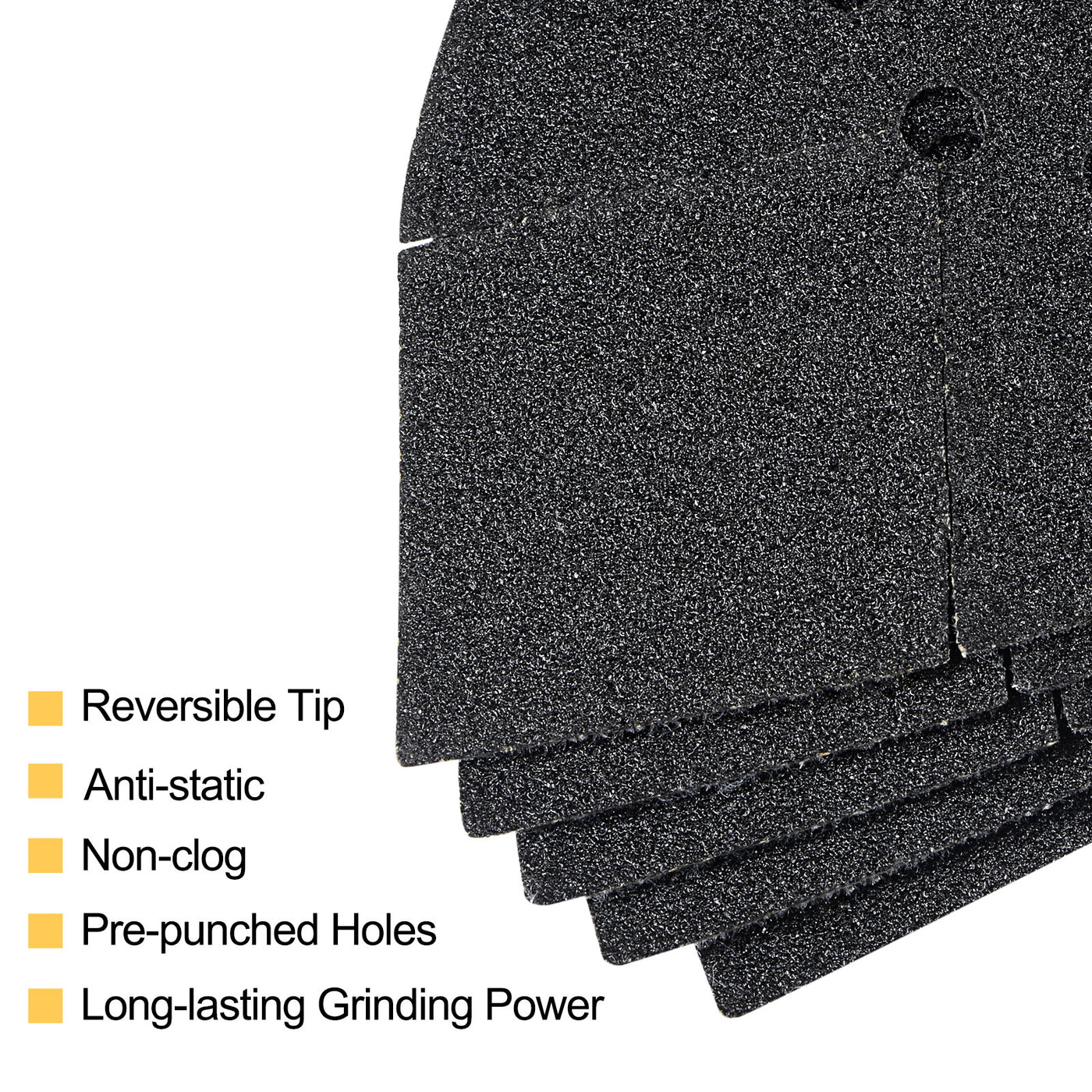 Harfington 12 holes 5.3inch Hook Loop Reversible Tip Sandpapers