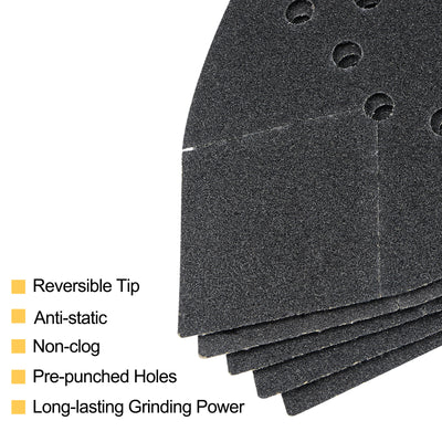 Harfington 12 holes 8 inch Hook Loop Reversible Tip Sandpapers