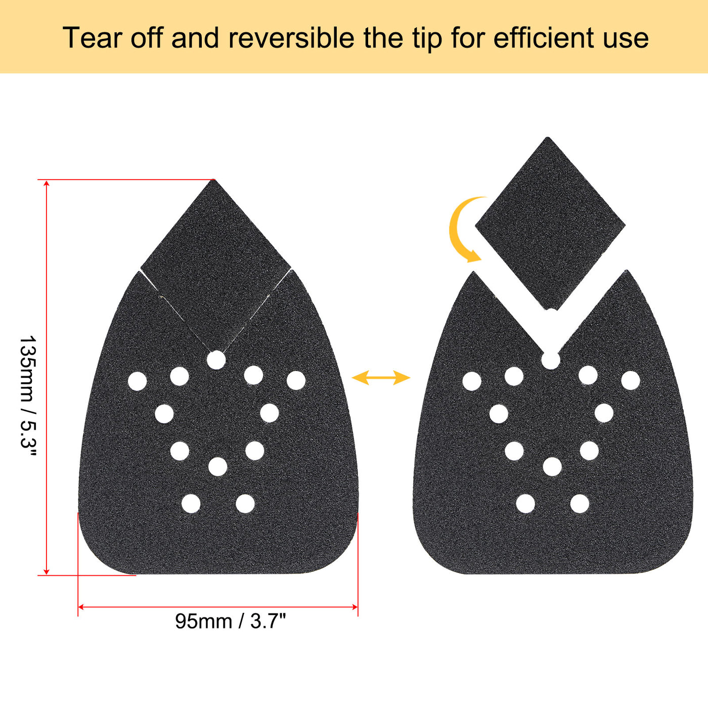 Harfington Detail Sandpapers Hook Loop Pads Reversible Tip