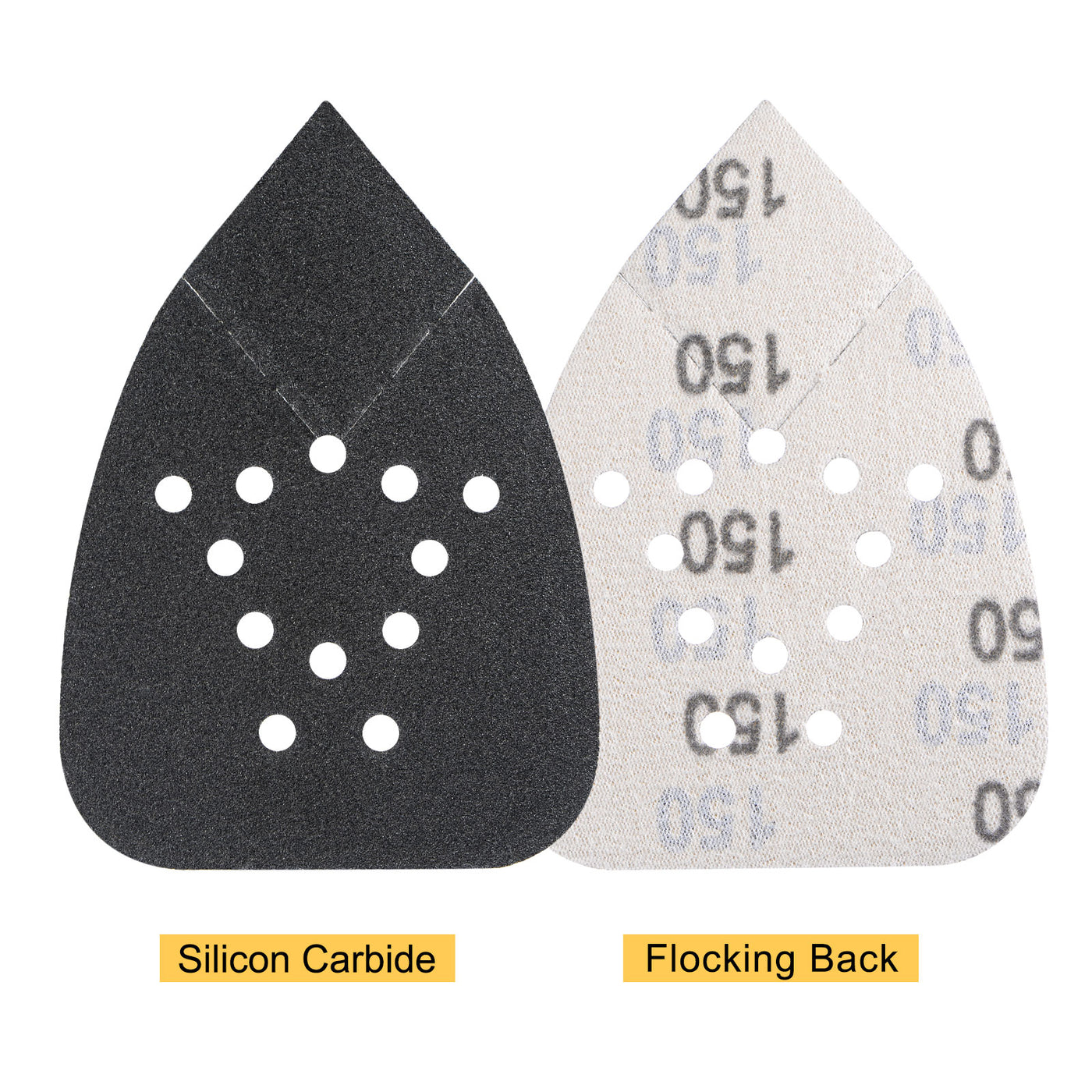 Harfington 12 holes 8 inch Hook Loop Reversible Tip Sandpapers