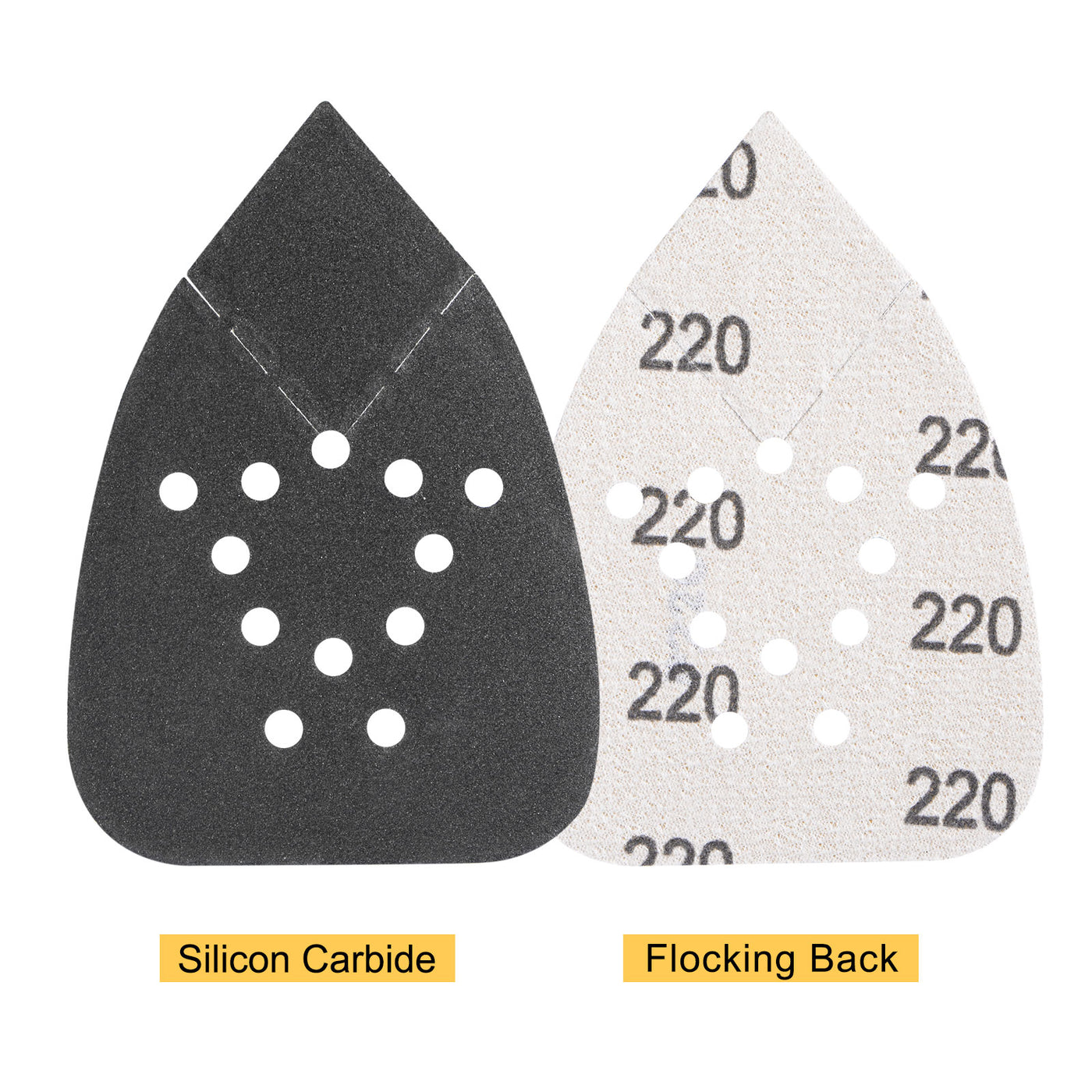 Harfington 12 holes 8 inch Hook Loop Reversible Tip Sandpapers