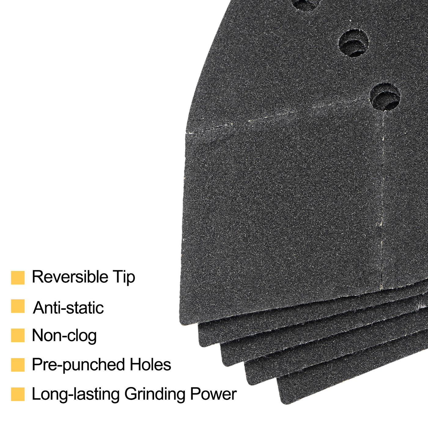 Harfington 12 holes 8 inch Hook Loop Reversible Tip Sandpapers