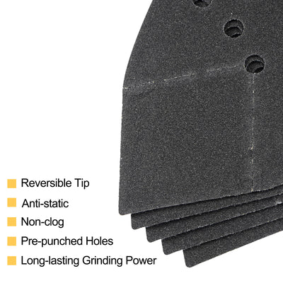 Harfington 12 holes 8 inch Hook Loop Reversible Tip Sandpapers