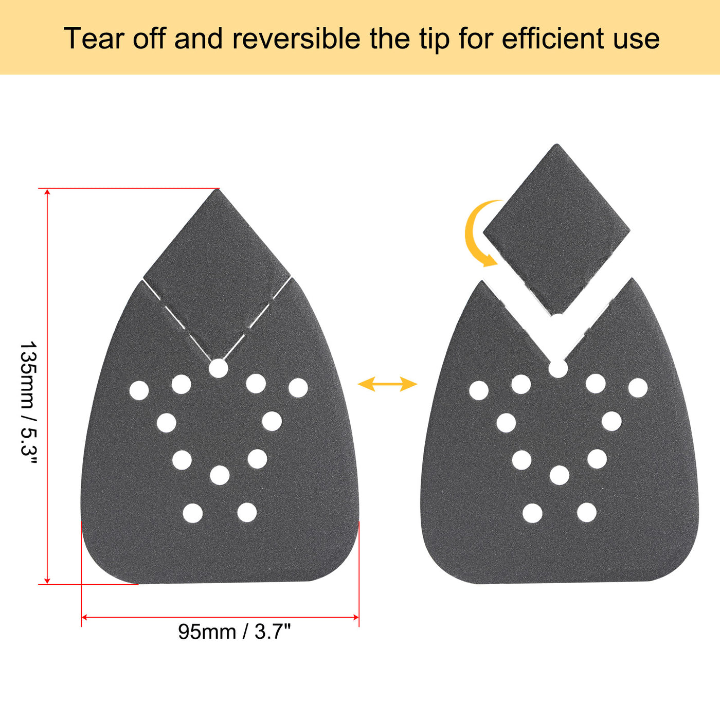 Harfington Detail Sandpapers Hook Loop Pads Reversible Tip