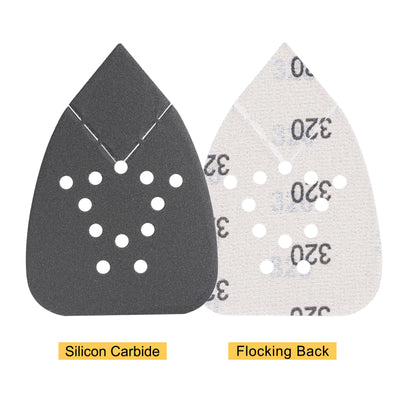 Harfington 12 holes 8 inch Hook Loop Reversible Tip Sandpapers