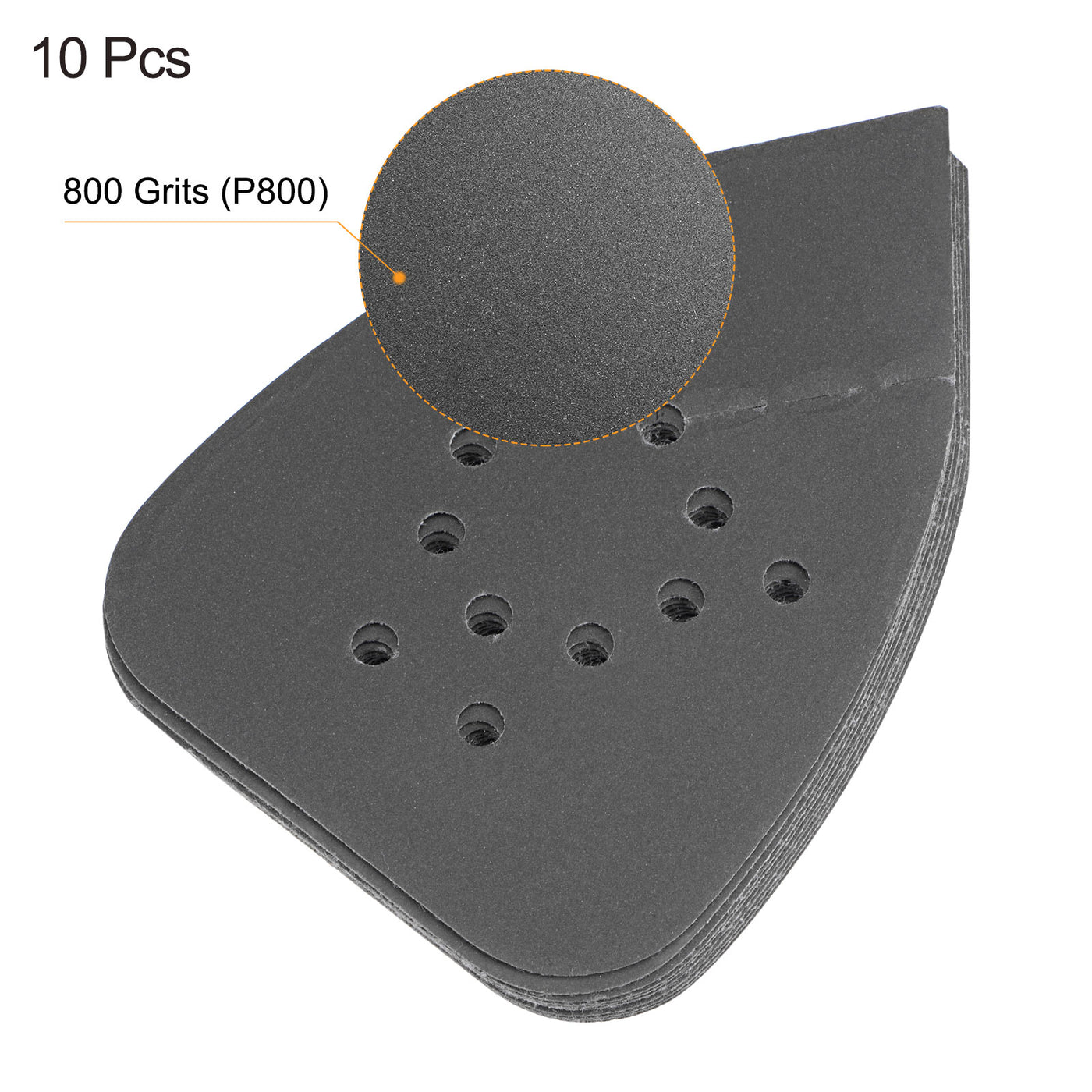 Harfington 12 holes 8 inch Hook Loop Reversible Tip Sandpapers