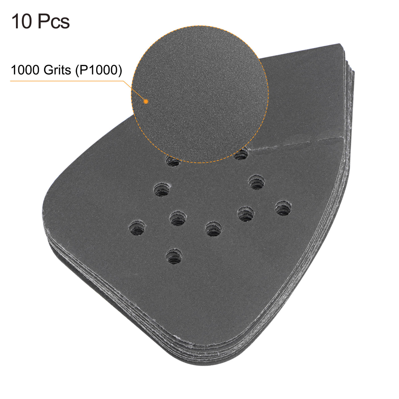 Harfington 12 holes 8 inch Hook Loop Reversible Tip Sandpapers