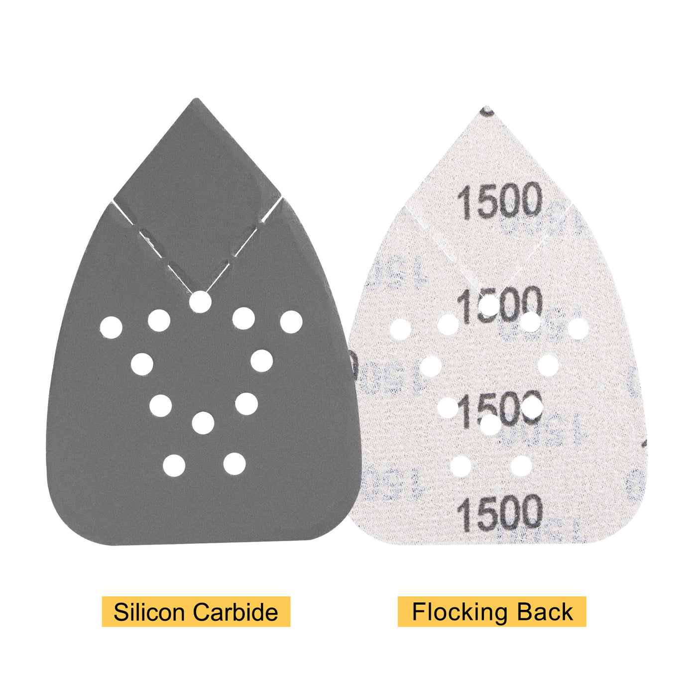Harfington 12 holes 5.3inch Hook Loop Reversible Tip Sandpapers