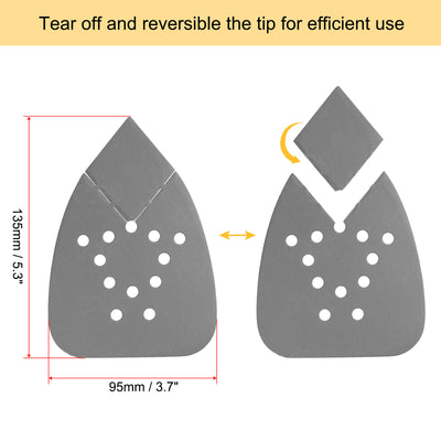 Harfington Detail Sandpapers Hook Loop Pads Reversible Tip