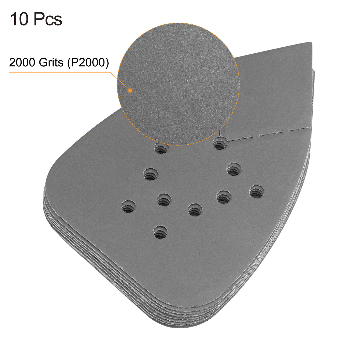 Harfington 12 holes 8 inch Hook Loop Reversible Tip Sandpapers