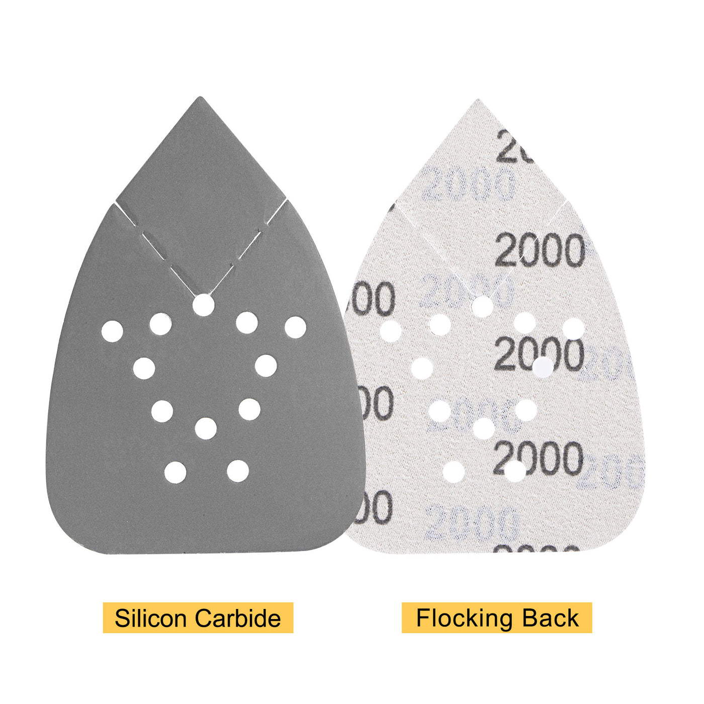 Harfington 12 holes 8 inch Hook Loop Reversible Tip Sandpapers