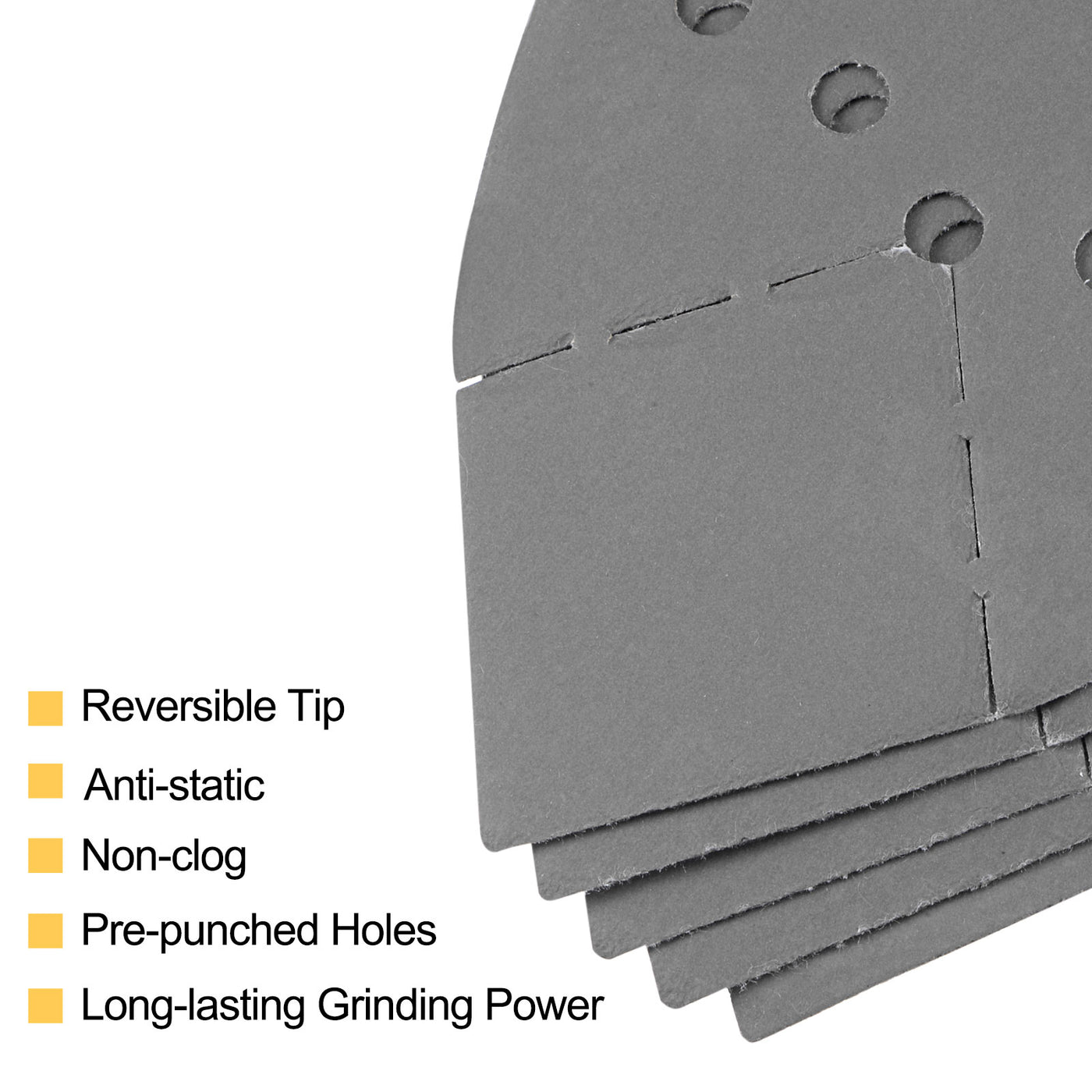 Harfington 12 holes 8 inch Hook Loop Reversible Tip Sandpapers