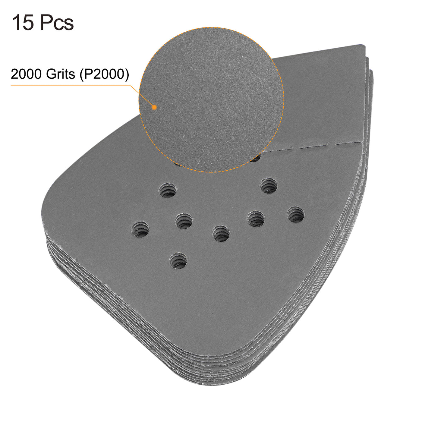 Harfington 12 holes 5.3inch Hook Loop Reversible Tip Sandpapers