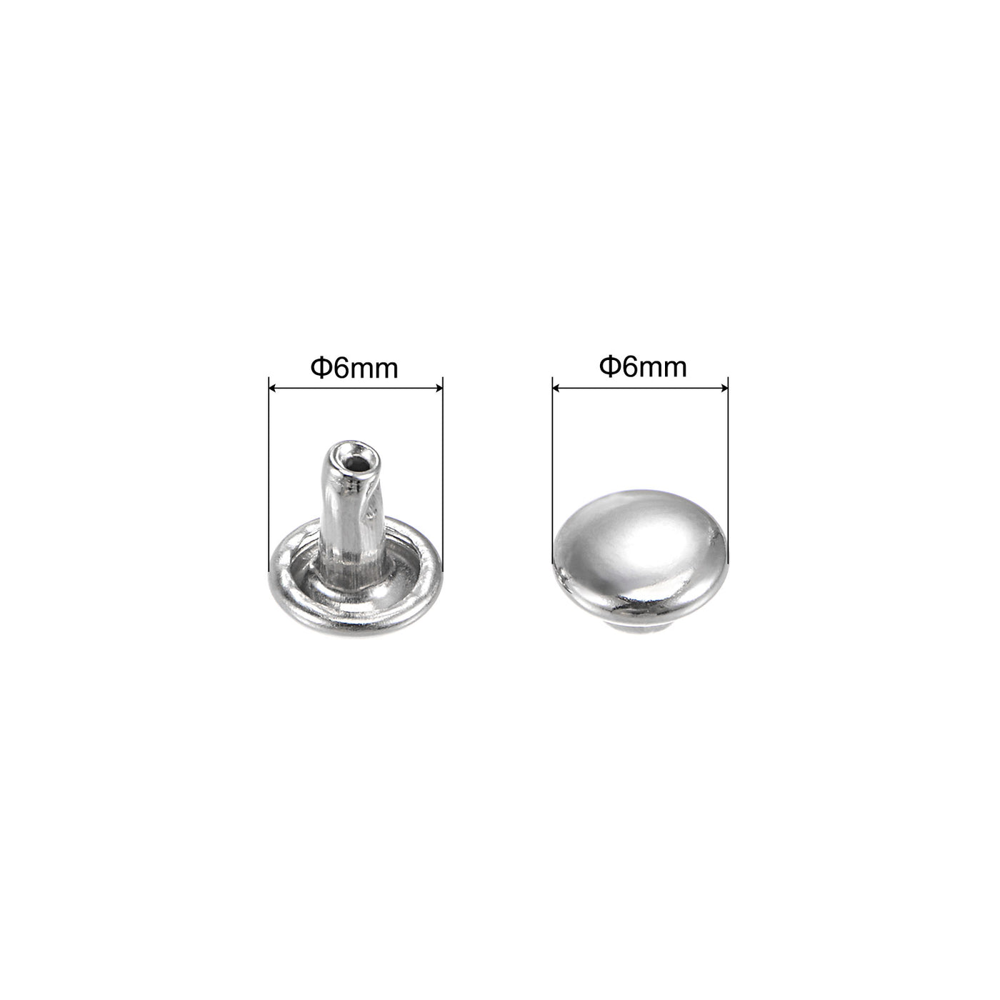 Harfington Leather Rivets Double Cap Brass Rivet Leather Studs