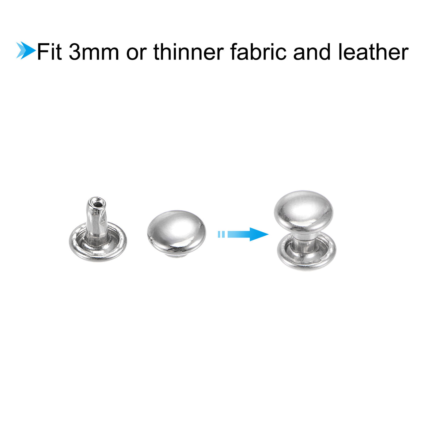 Harfington Leather Rivets Double Cap Brass Rivet Leather Studs