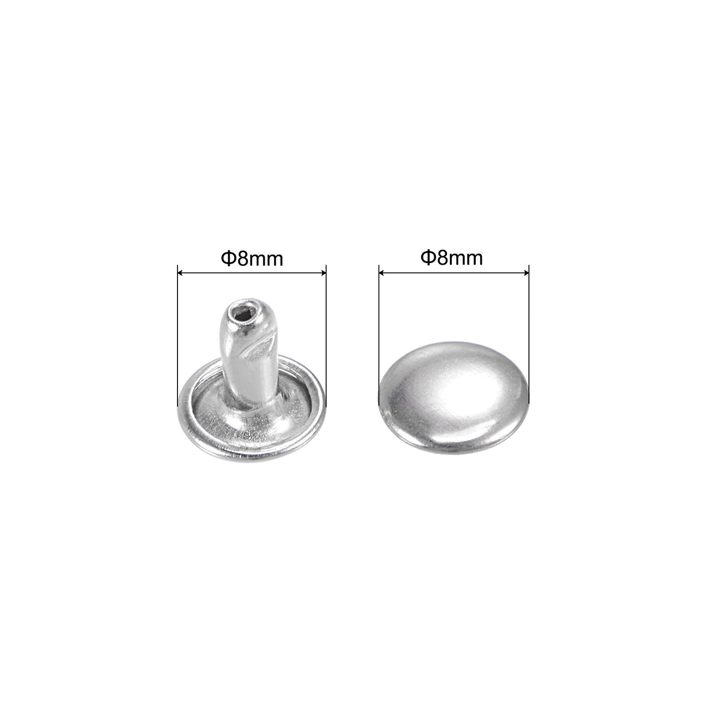 Harfington Leather Rivets Double Cap Brass Rivet Leather Studs