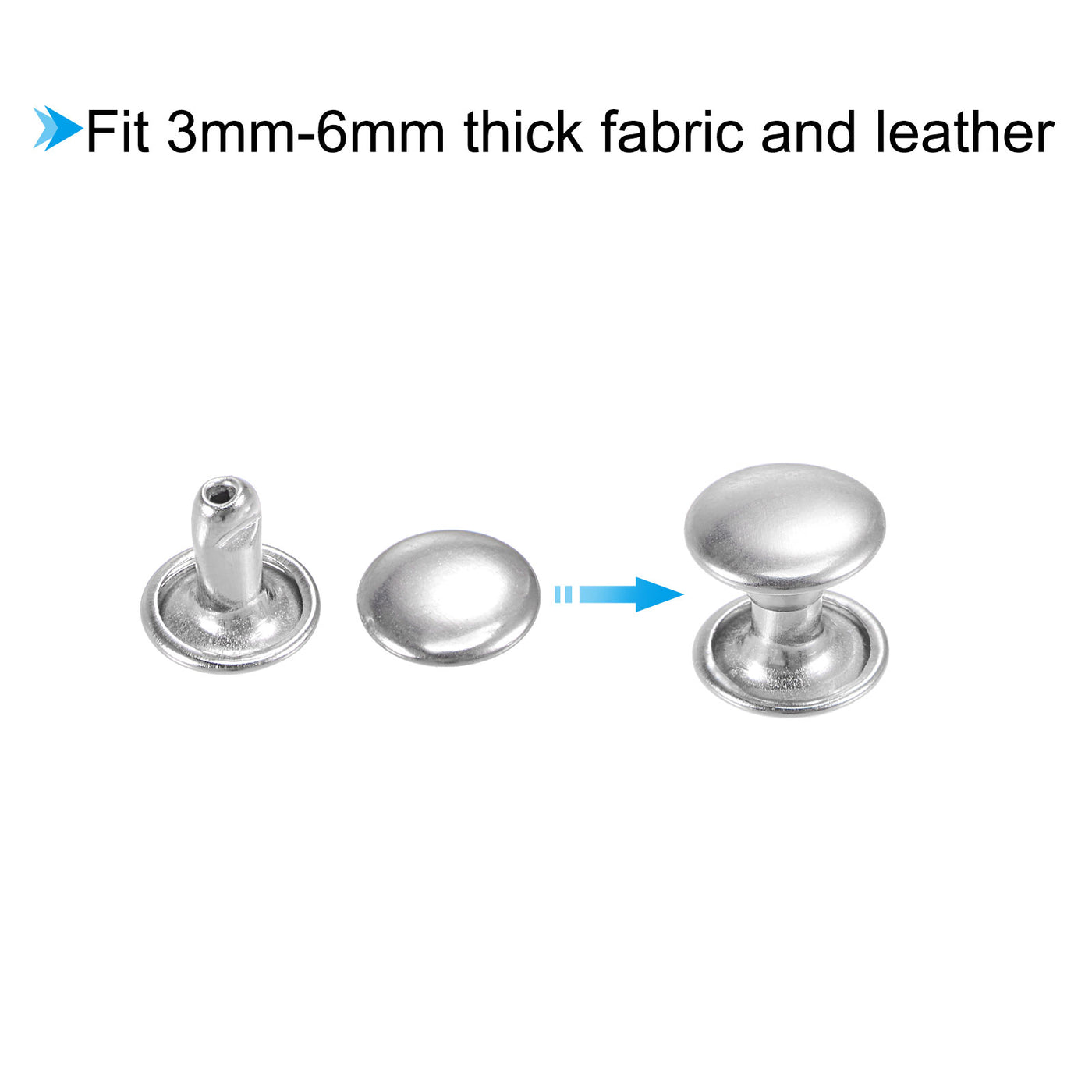 Harfington Leather Rivets Double Cap Brass Rivet Leather Studs