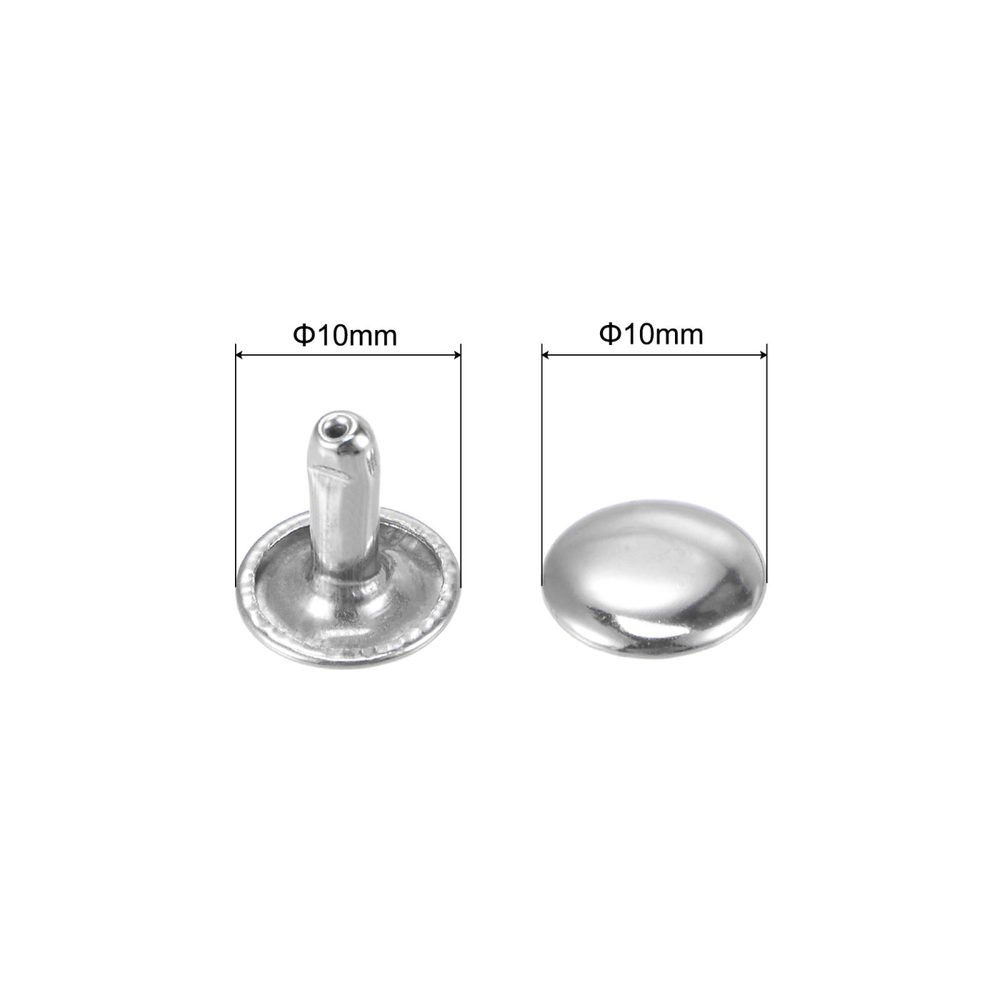 Harfington Leather Rivets Double Cap Brass Rivet Leather Studs