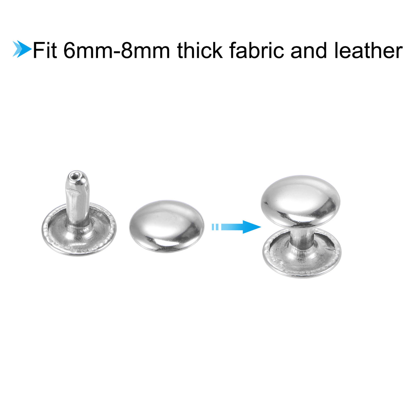 Harfington Leather Rivets Double Cap Brass Rivet Leather Studs