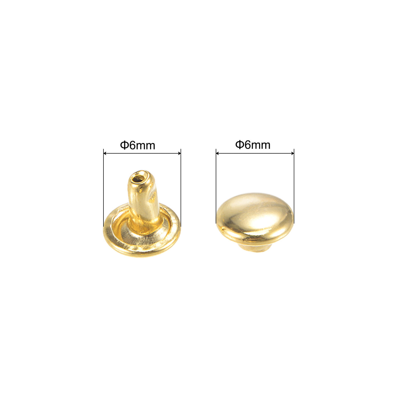 Harfington Leather Rivets Double Cap Brass Rivet Leather Studs
