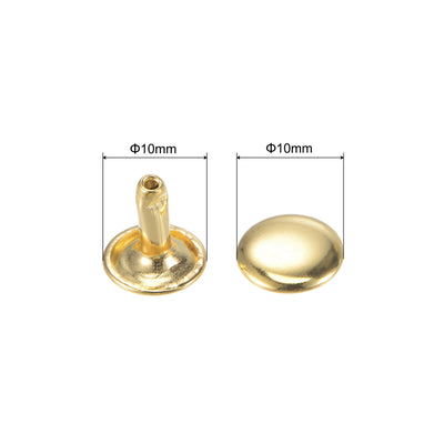 Harfington Leather Rivets Double Cap Brass Rivet Leather Studs