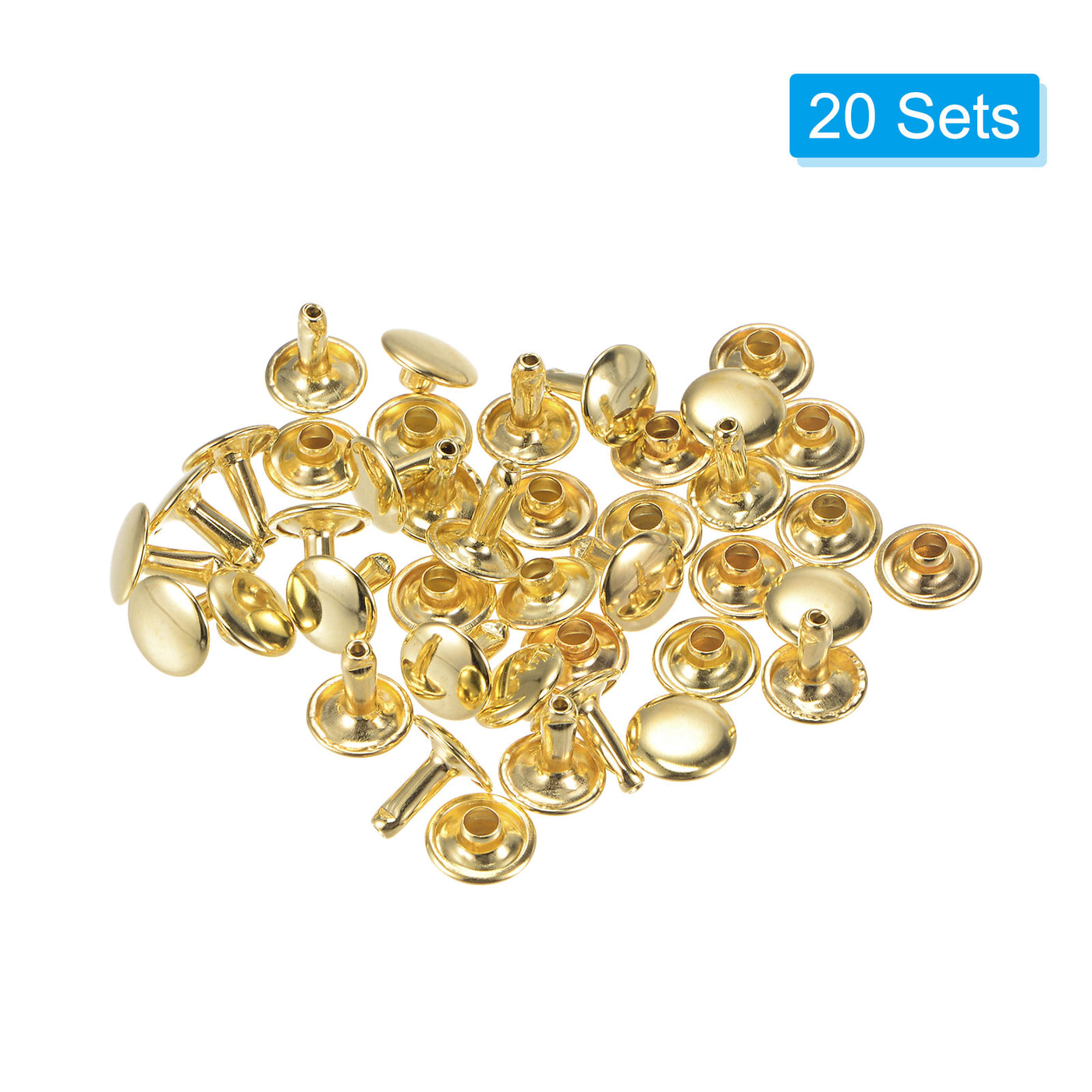 Harfington Leather Rivets Double Cap Brass Rivet Leather Studs