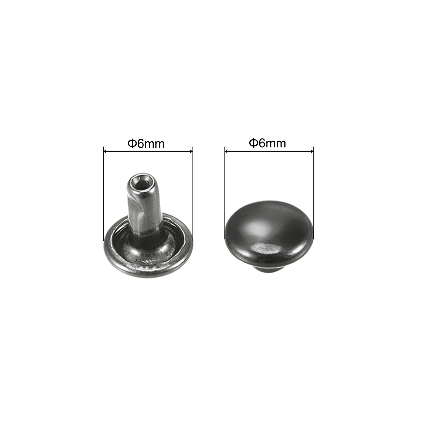 Harfington Leather Rivets Double Cap Brass Rivet Leather Studs