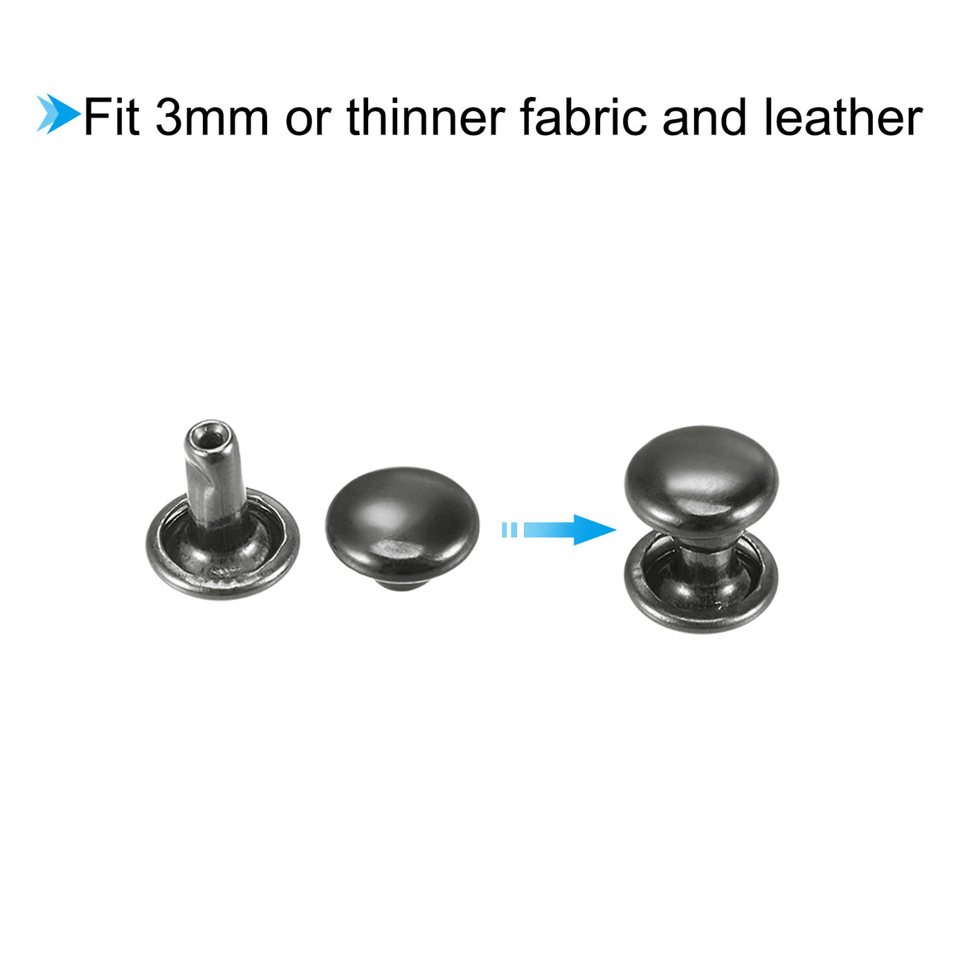 Harfington Leather Rivets Double Cap Brass Rivet Leather Studs