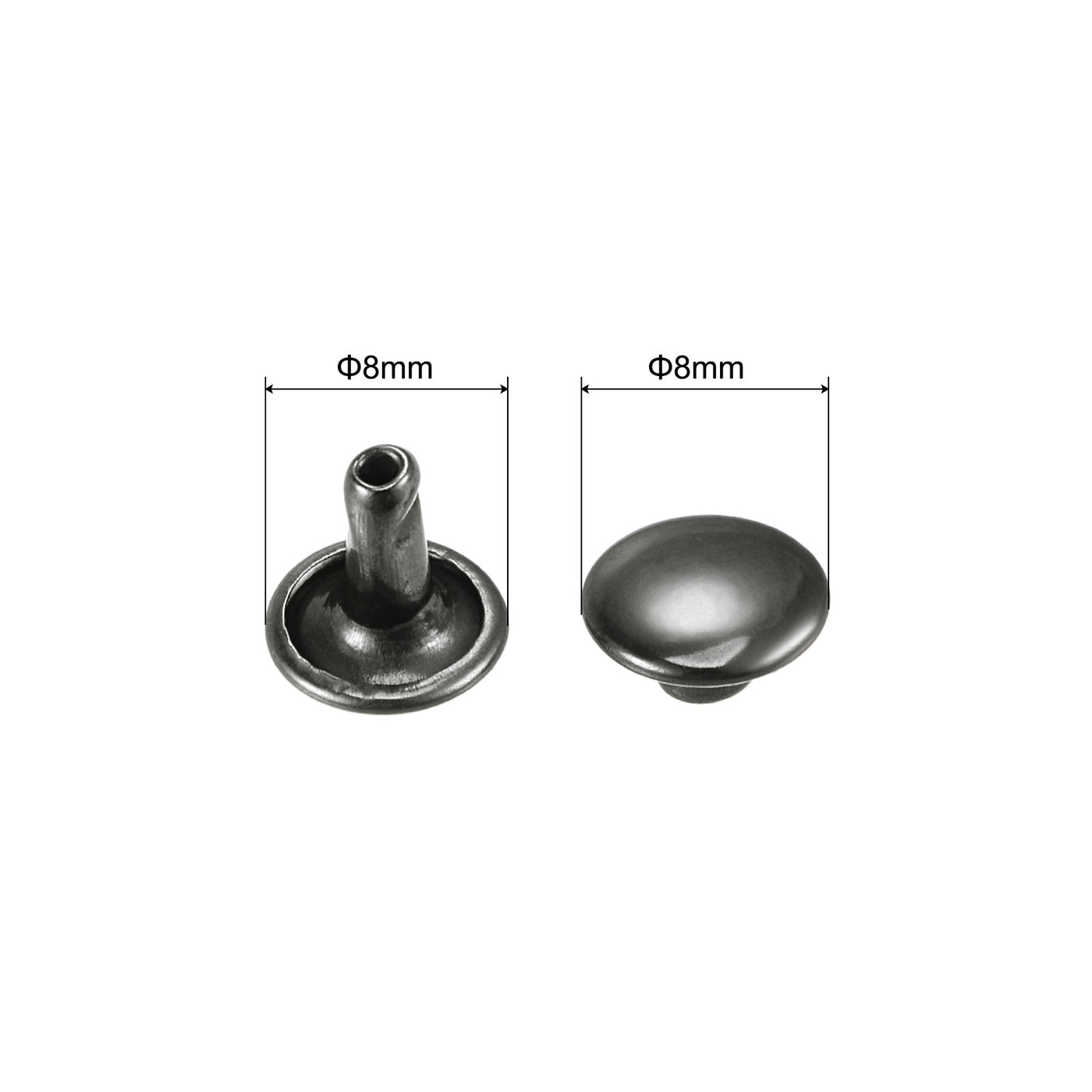 Harfington Leather Rivets Double Cap Brass Rivet Leather Studs
