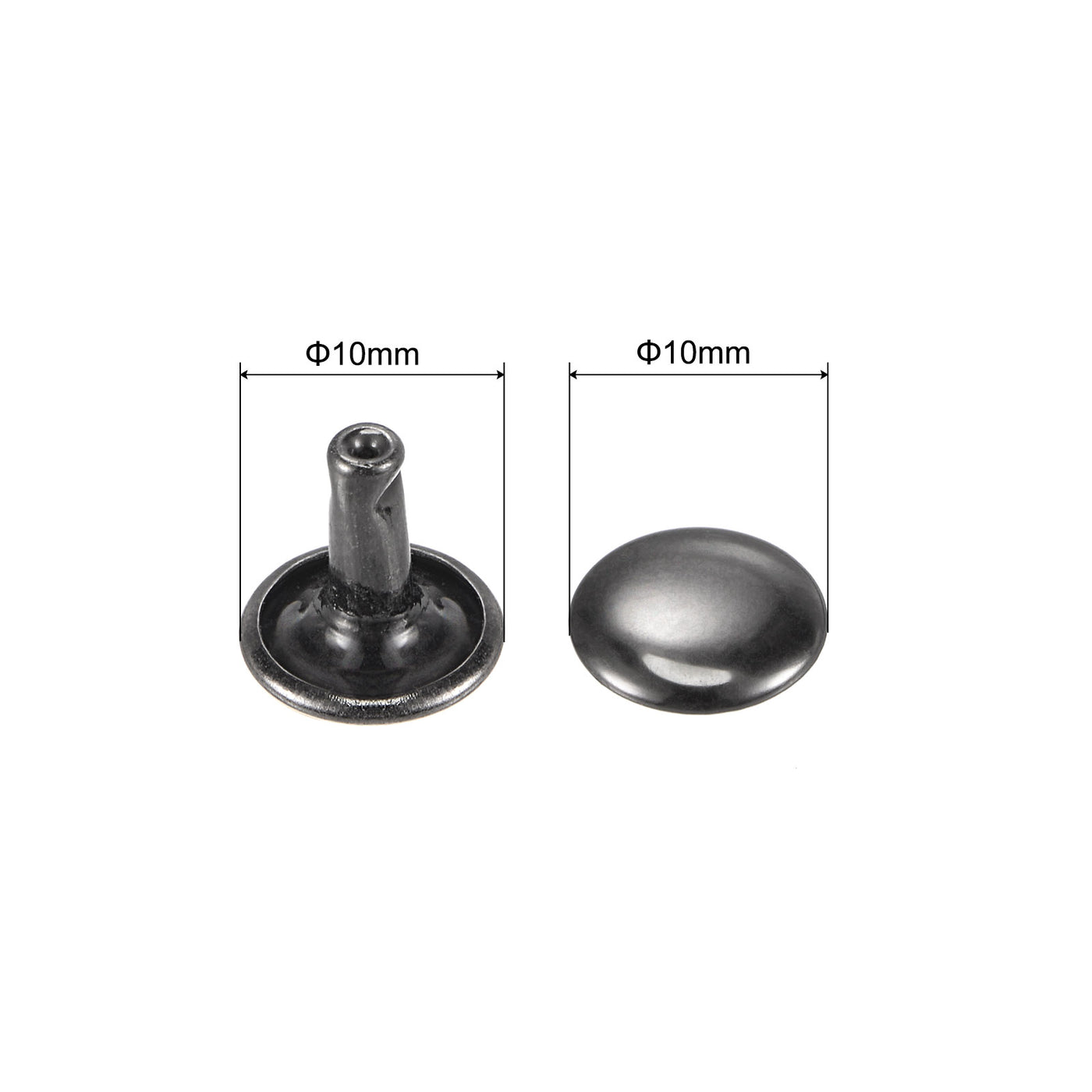 Harfington Leather Rivets Double Cap Brass Rivet Leather Studs