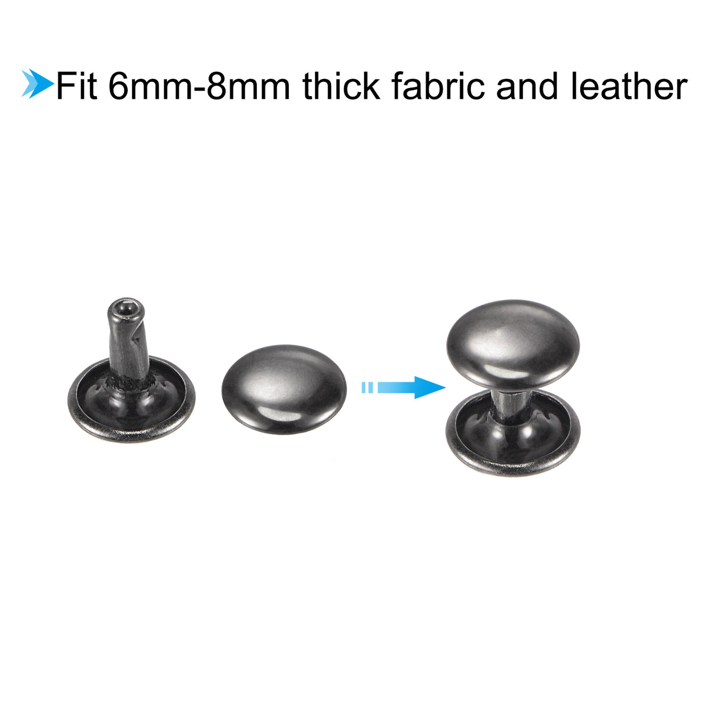 Harfington Leather Rivets Double Cap Brass Rivet Leather Studs