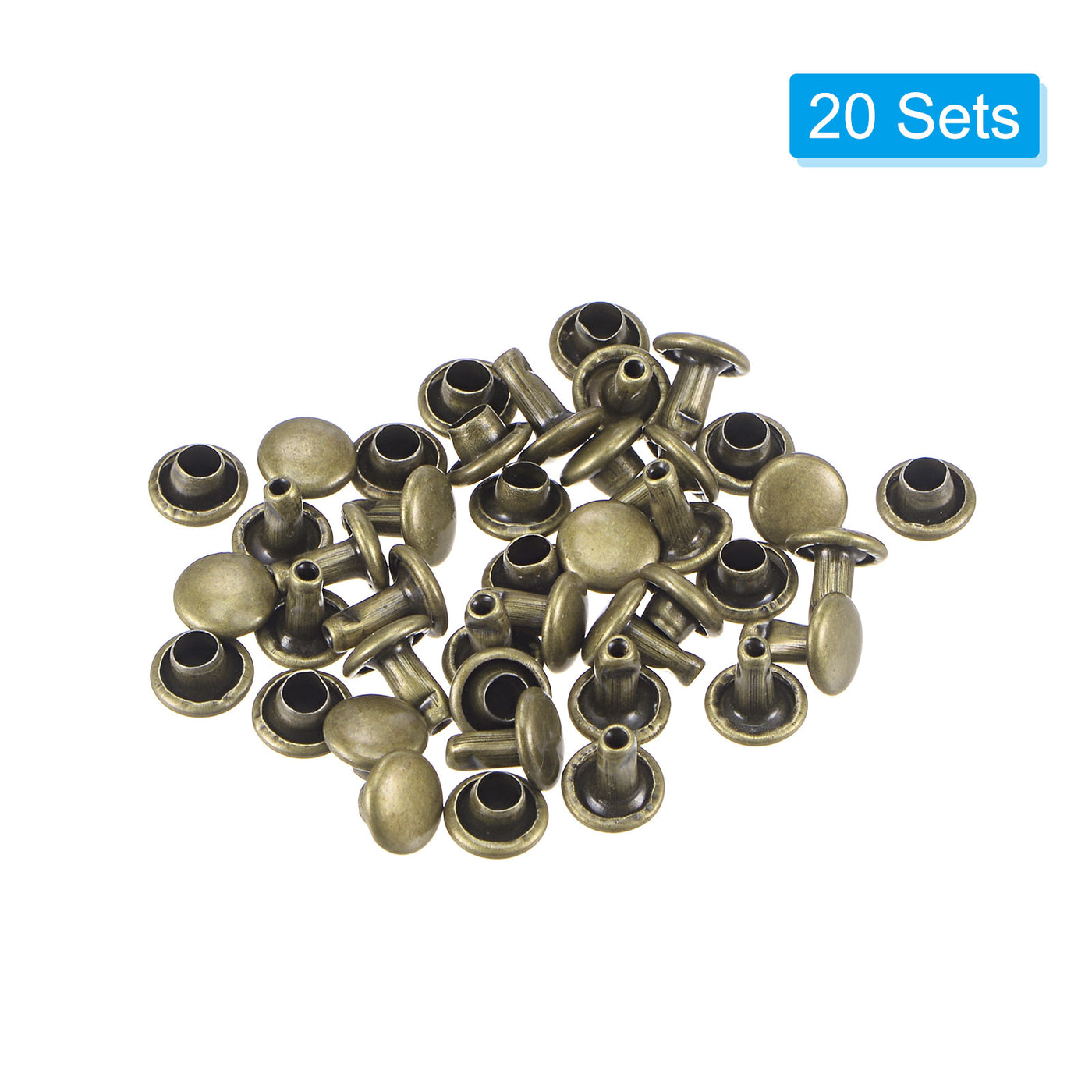 Harfington Leather Rivets Double Cap Brass Rivet Leather Studs