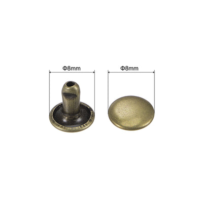 Harfington Leather Rivets Double Cap Brass Rivet Leather Studs