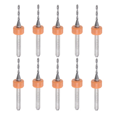 Harfington 1/8" Shank 1.45mm Tungsten Carbide CNC Engraving Micro PCB Drill Bits Set 10 Pcs