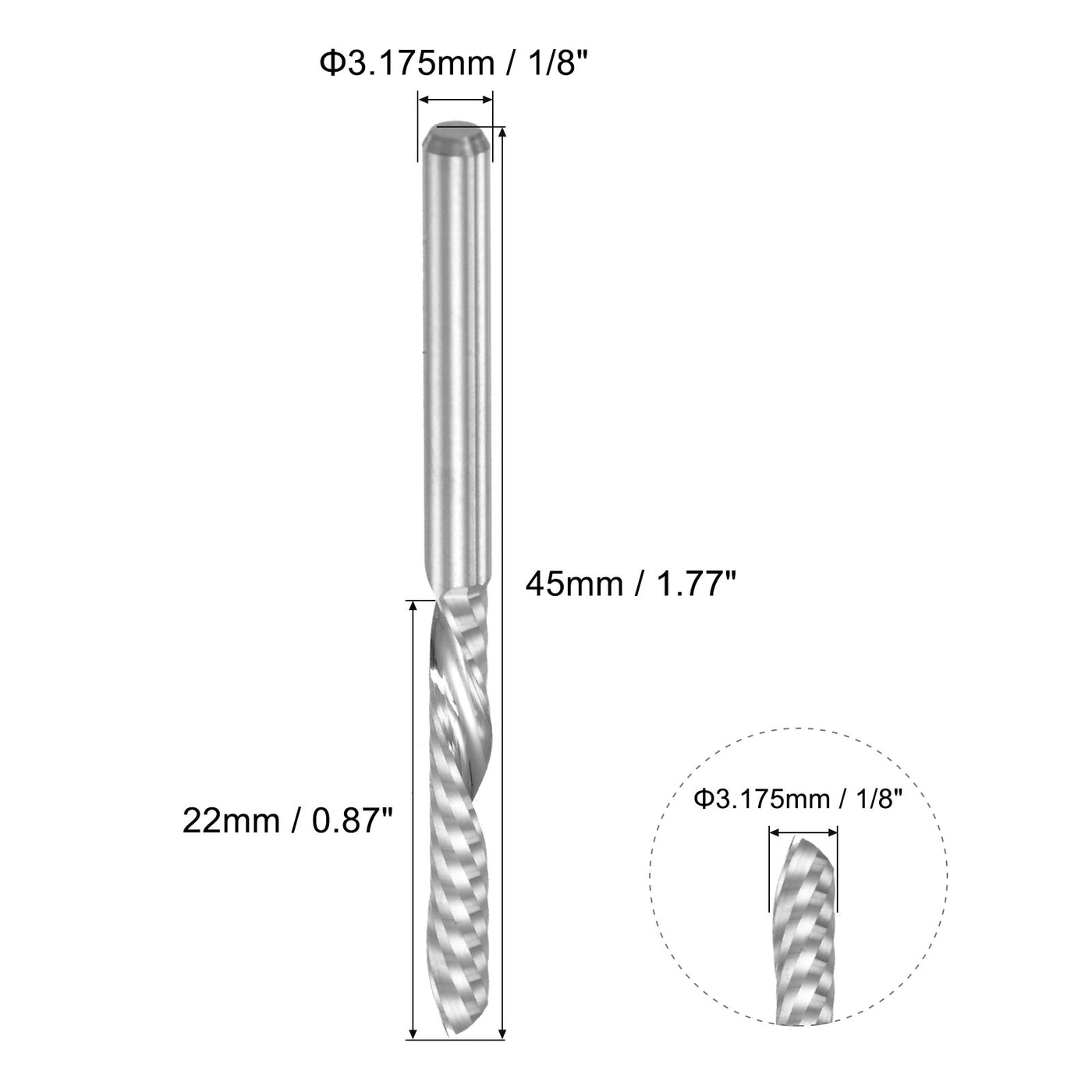 Harfington Shank Carbide End Mill CNC Router Bit Cutter