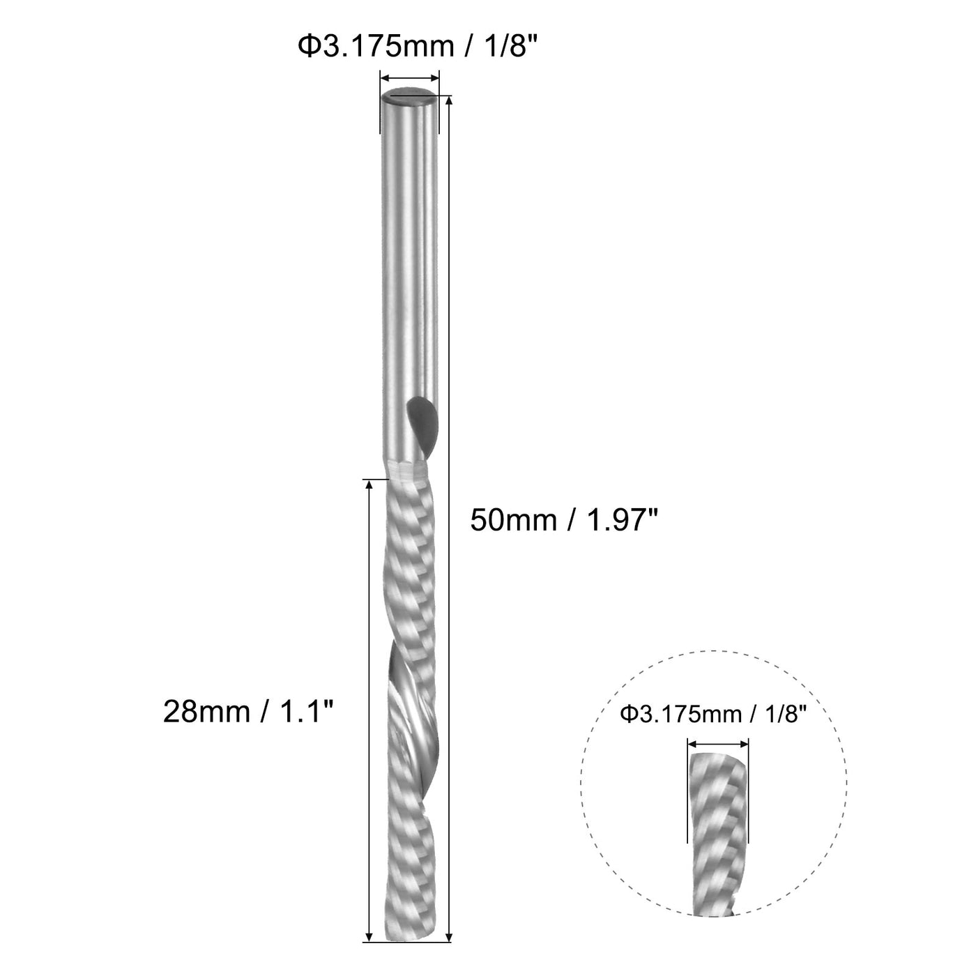 Harfington Shank Carbide End Mill CNC Router Bit Cutter