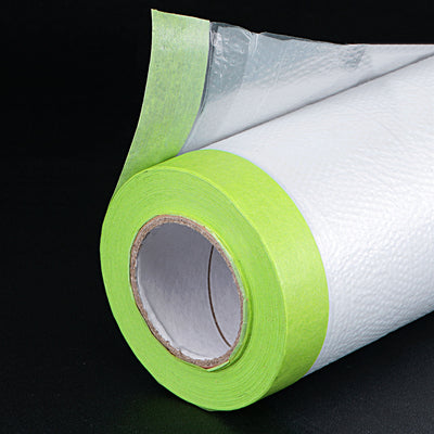 Harfington Pre-Taped Masking Film with Medium-Tack Painters Tape