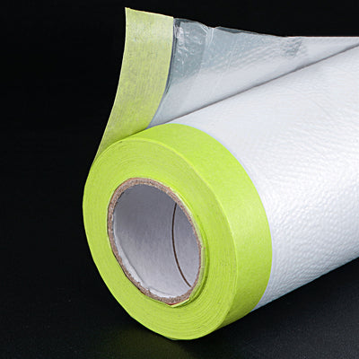 Harfington Pre-Taped Masking Film with Medium-Tack Painters Tape